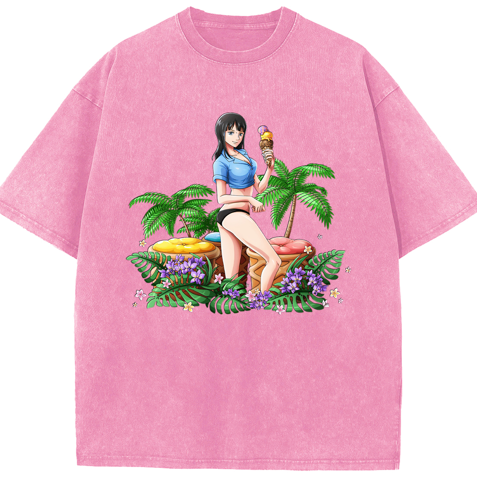 （画像用） Hello Kitty ハローキティ 綿100% ヴィンテージ風 半袖Tシャツ（フロントプリント）